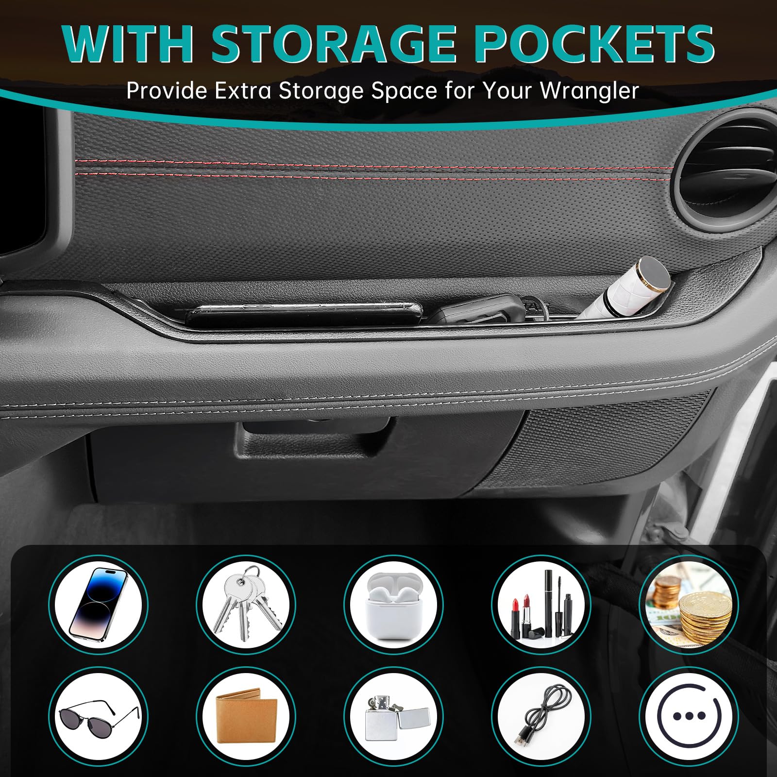 OUSUWO interior tray with durable ABS resists spills and scratches during adventures.
