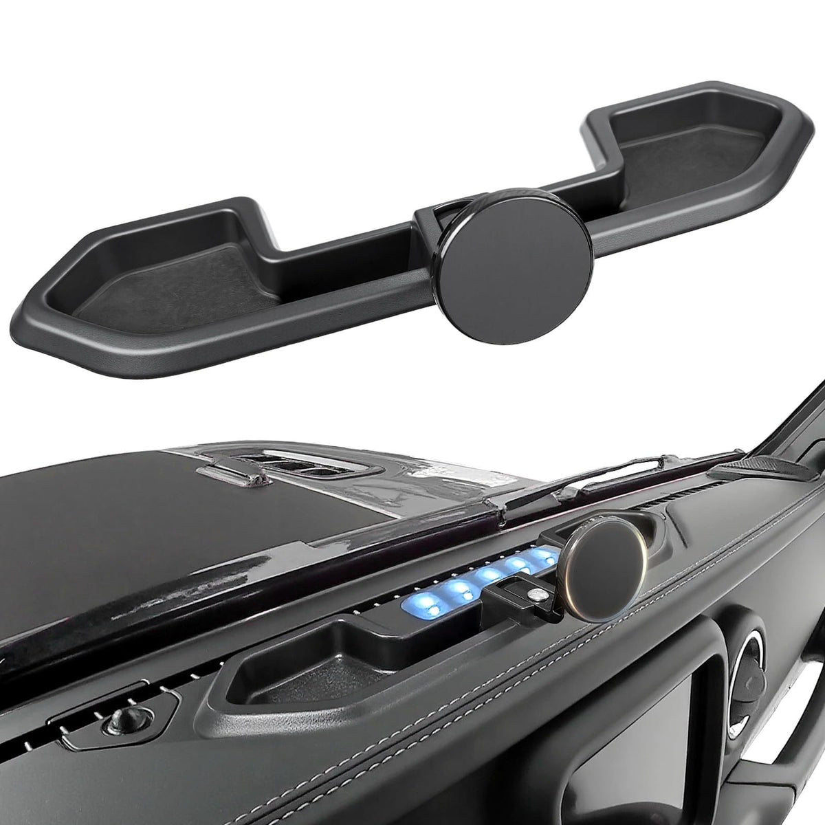 OUSUWO magnetic dash mount for Jeep Wrangler, ideal for quick, hands-free navigation at a glance.