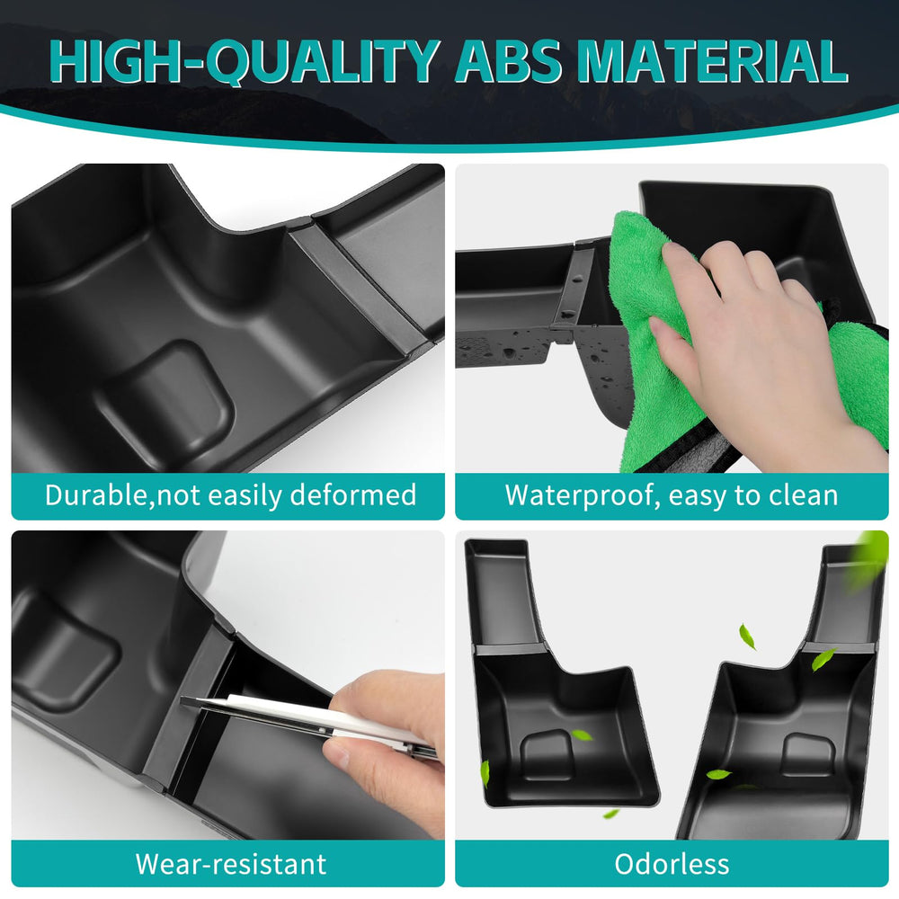 OUSUWO trunk organizer installed in car cabin demonstrating multi-compartment layout