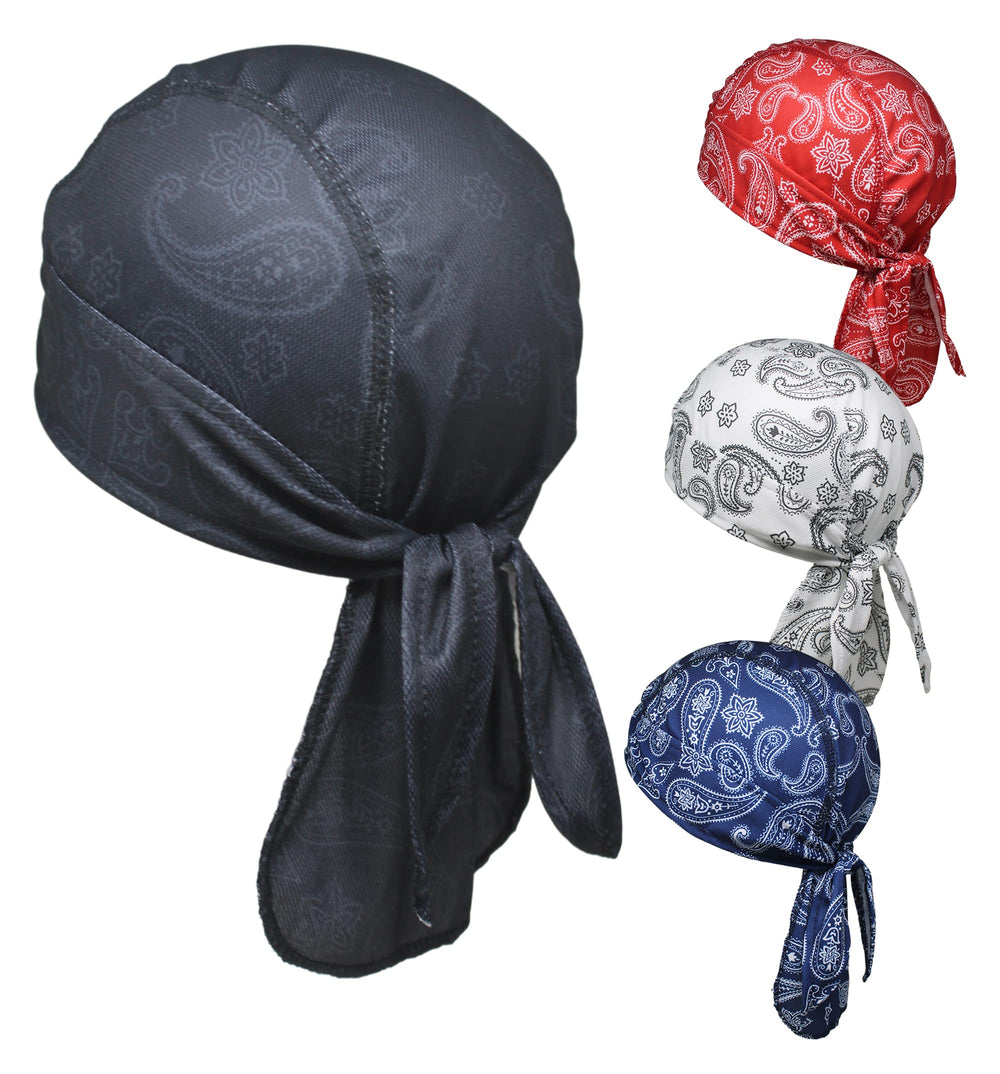 OutdoorEssentials cooling helmet liner shown under a helmet for a secure, comfortable ride.