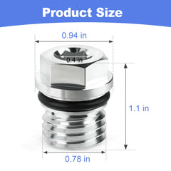 Outopakkle drain plug fits Kawasaki FH430V to FR730V series for reliable oil changes