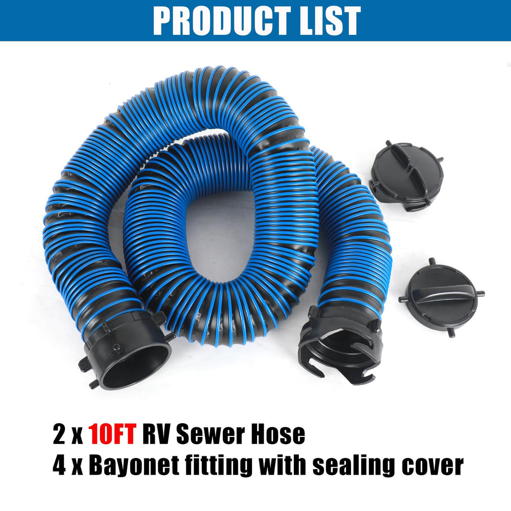 OUTPRIZE 10-foot hose compresses to 4.1 feet for compact storage.