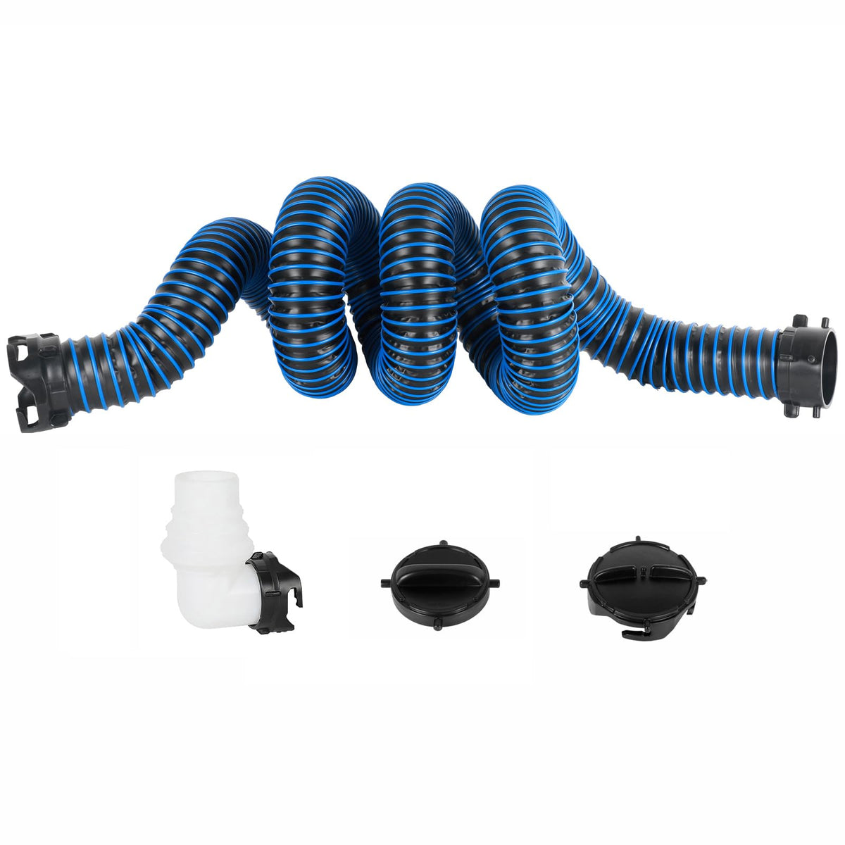 OUTPRIZE 10ft RV sewer hose with bayonet fittings for secure, easy connections at dump sites.