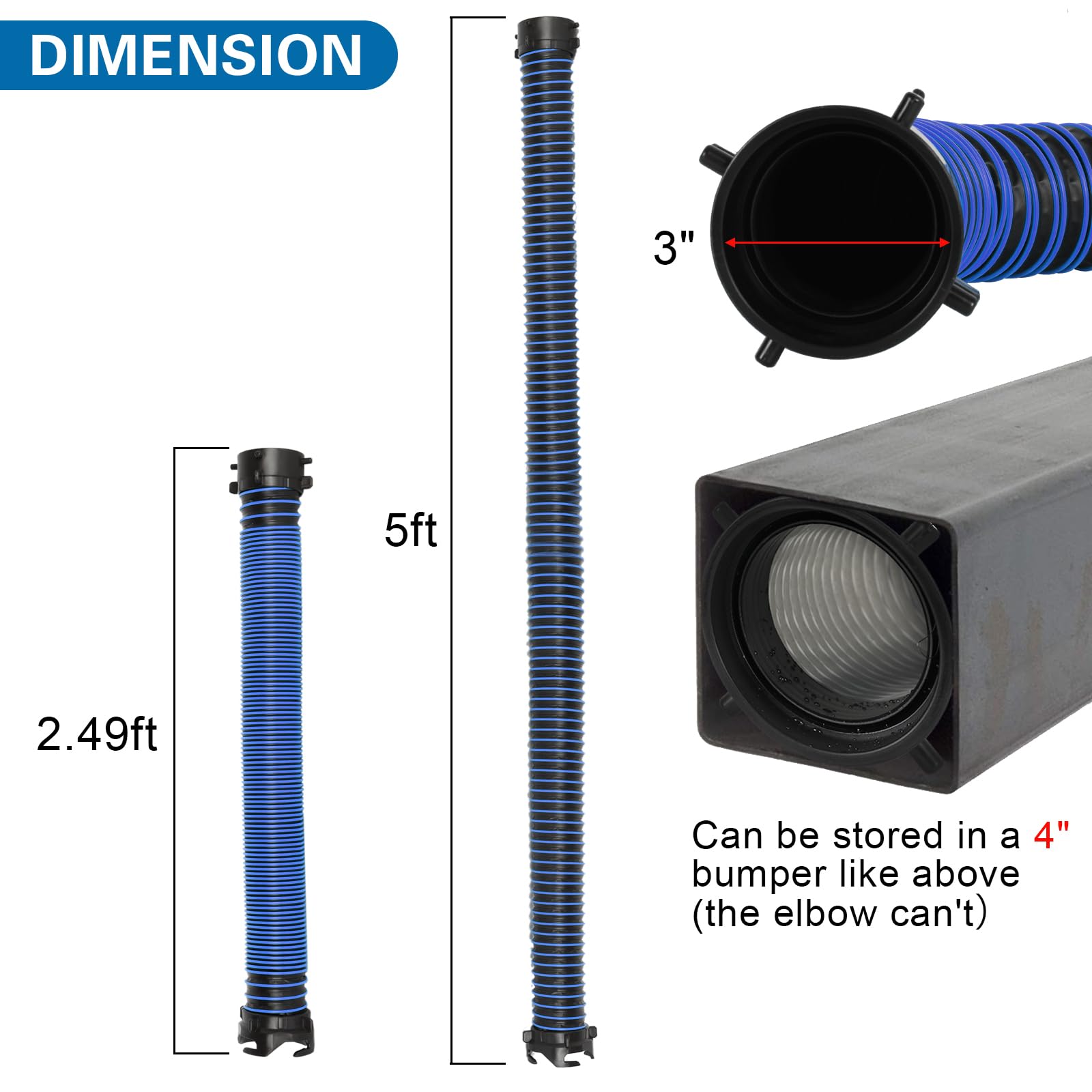 OUTPRIZE extension end with swivel fittings demonstrates secure connection.