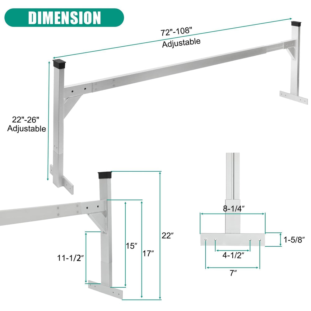 OUTPRIZE trailer ladder rack adjustable height demonstrates versatility for different trailer types.
