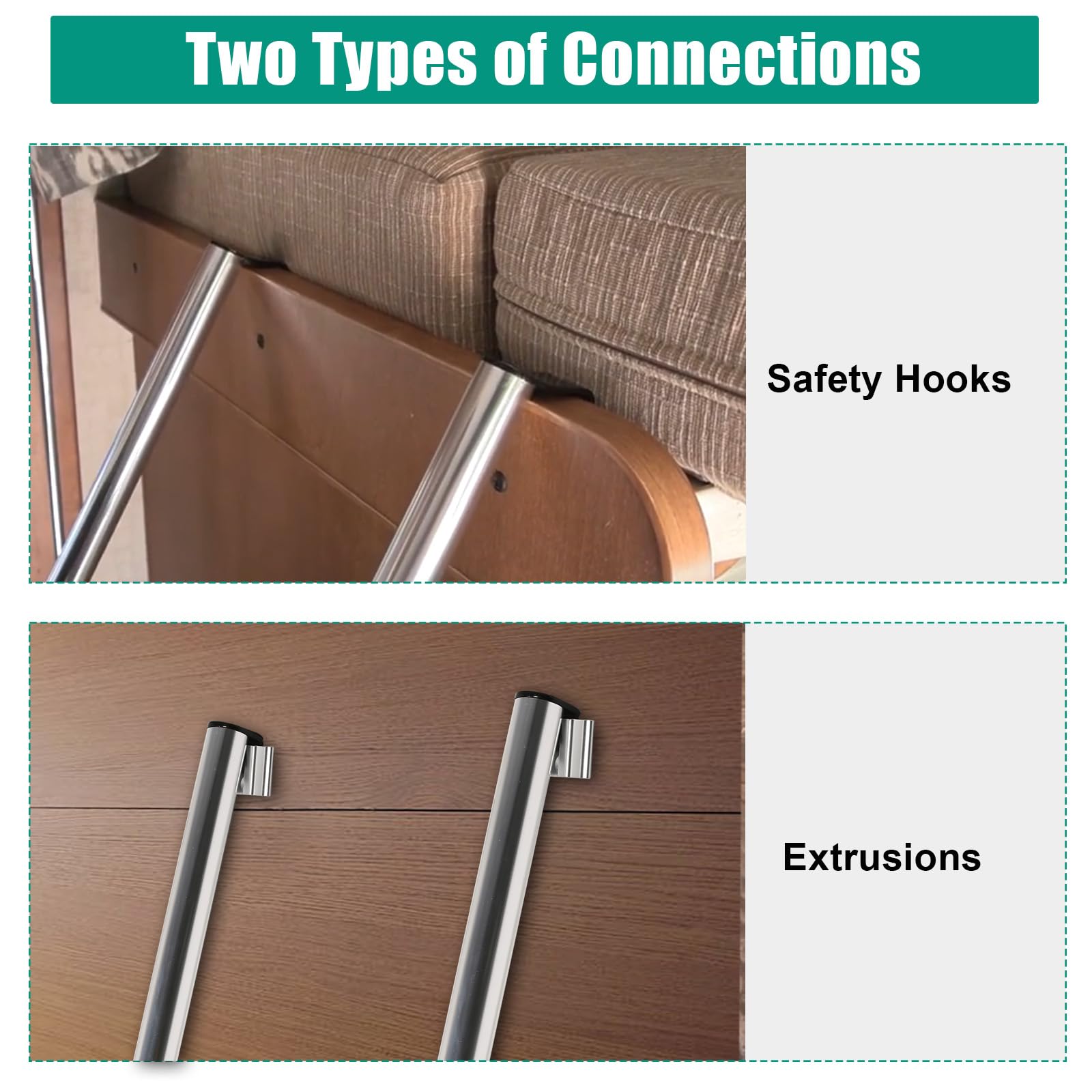 OUTPRIZE bunk ladder side profile showing slim, space-saving design.
