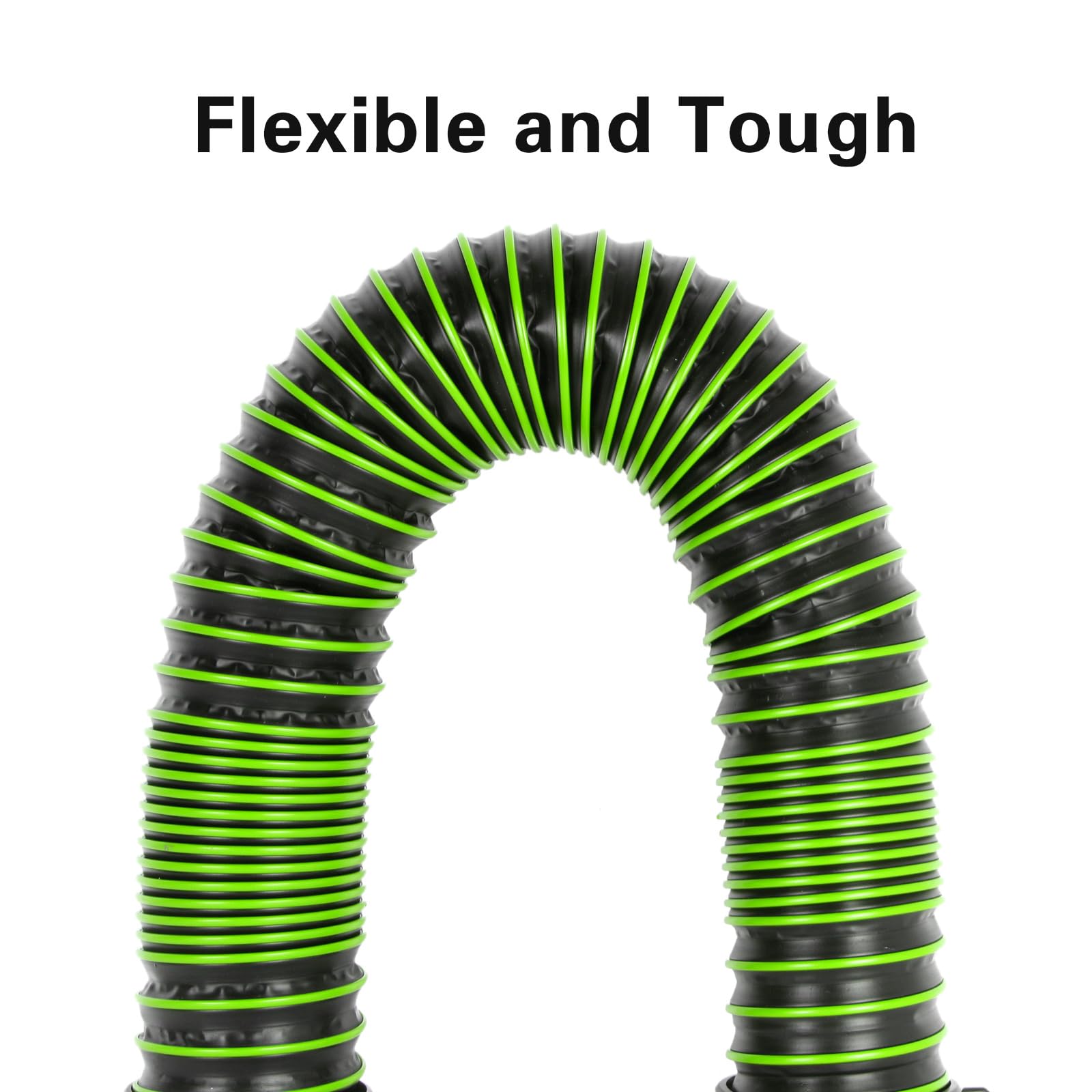 OUTPRIZE compressed storage for the 10-foot hose saves space in tight RV bays.