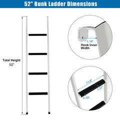 OUTPRIZE heavy-duty steel bunk ladder with rust-proof coating for longevity.