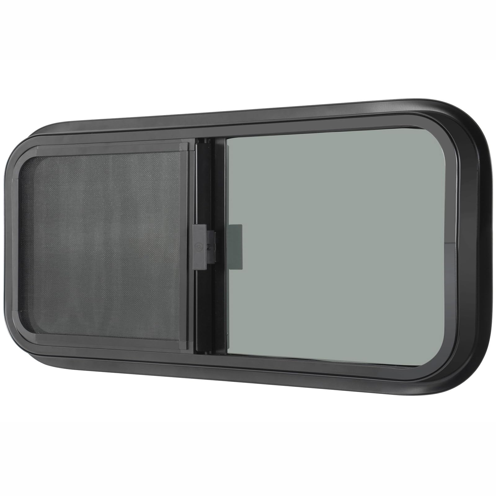 OUTPRIZE horizontal RV window 42x12 tinted glass for privacy and heat reduction.