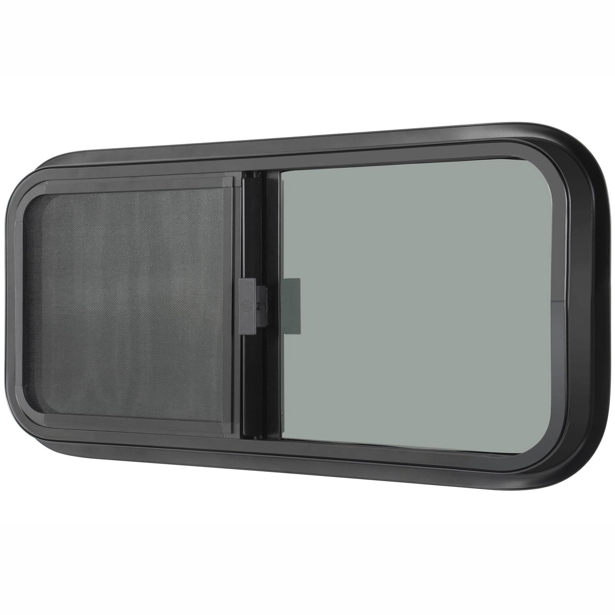 OUTPRIZE horizontal RV window 42x12 tinted glass for privacy and heat reduction.