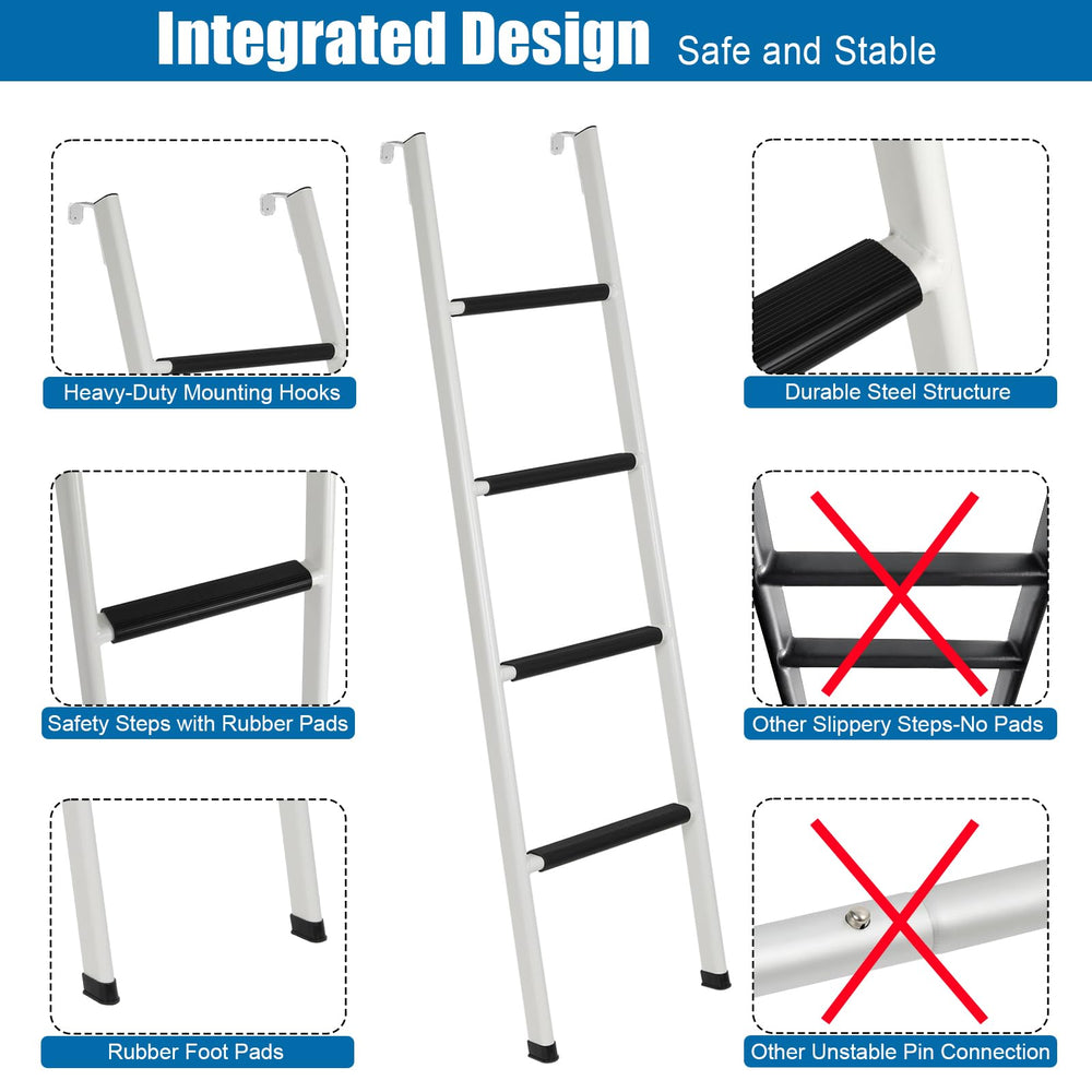 OUTPRIZE integrated bunk ladder installs quickly with included hardware.