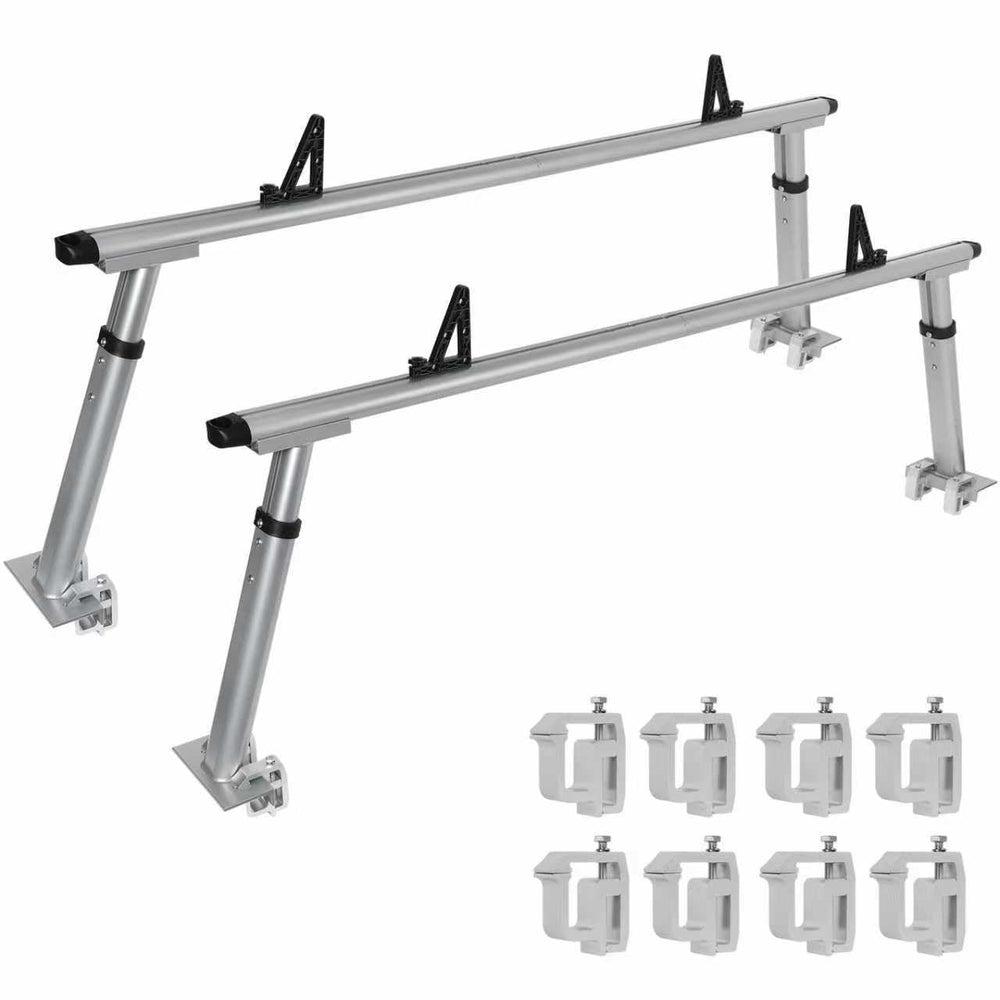 OUTPRIZE non-drilling truck rack extendable up to 66 inches for versatile bed fit.