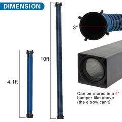 OUTPRIZE sewer hose extension with swivel fittings enables quick, leak-free campground connections.