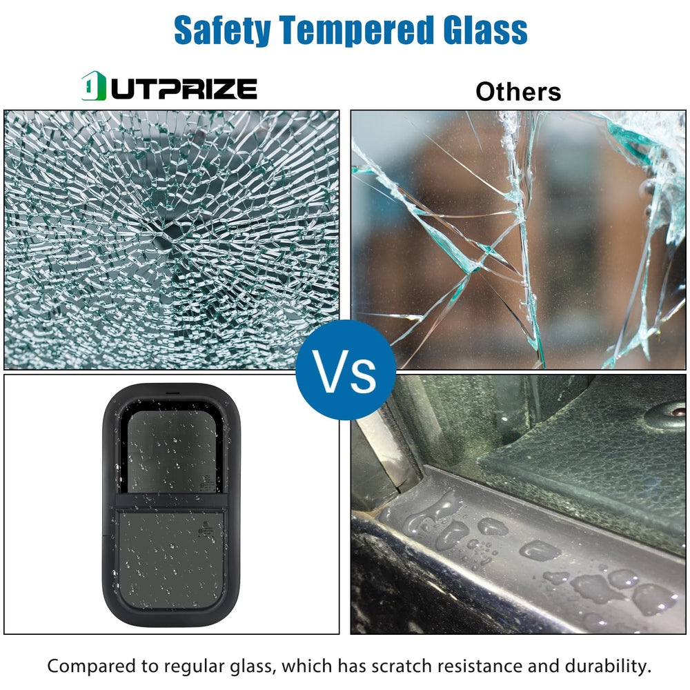 OUTPRIZE vertical RV window ribbed seal maintaining interior temperature