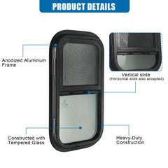 OUTPRIZE vertical RV window trim ring for clean, secure installation