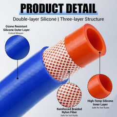 Outus blue outer with orange inner layer supports reliable engine cooling connections.