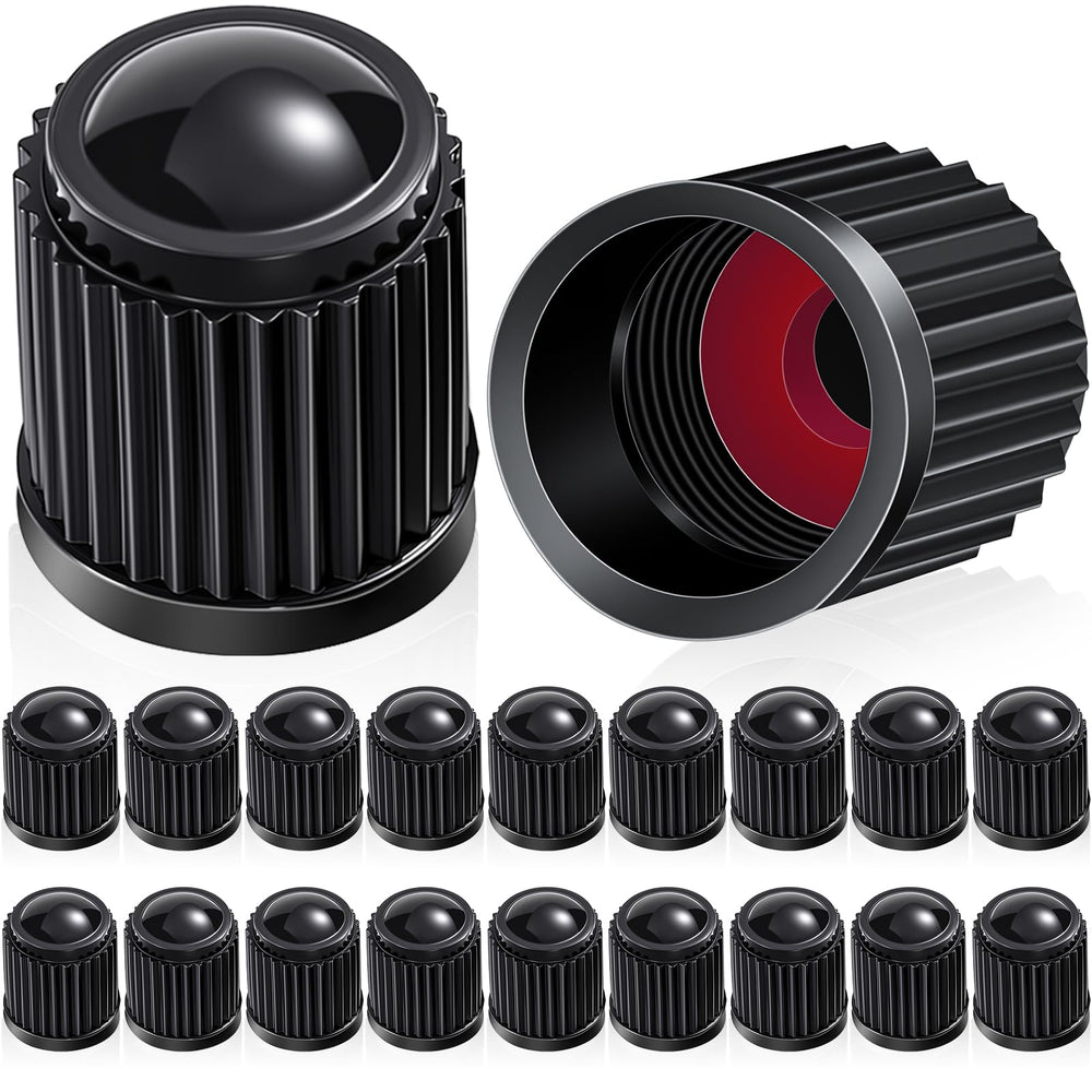 Outus valve caps front-packaging showing 20 black caps offering reliable protection