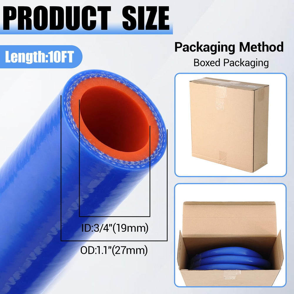 Outus silicone heater hose with orange inner braid for reinforced durability.