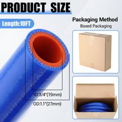 Outus silicone heater hose with orange inner braid for reinforced durability.