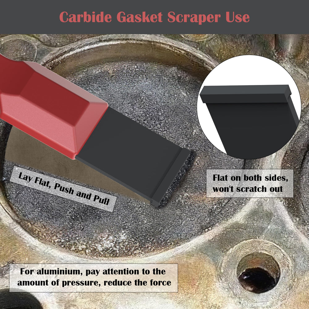 Close-up of the comfortable handle on the OUXIO carbide scraper