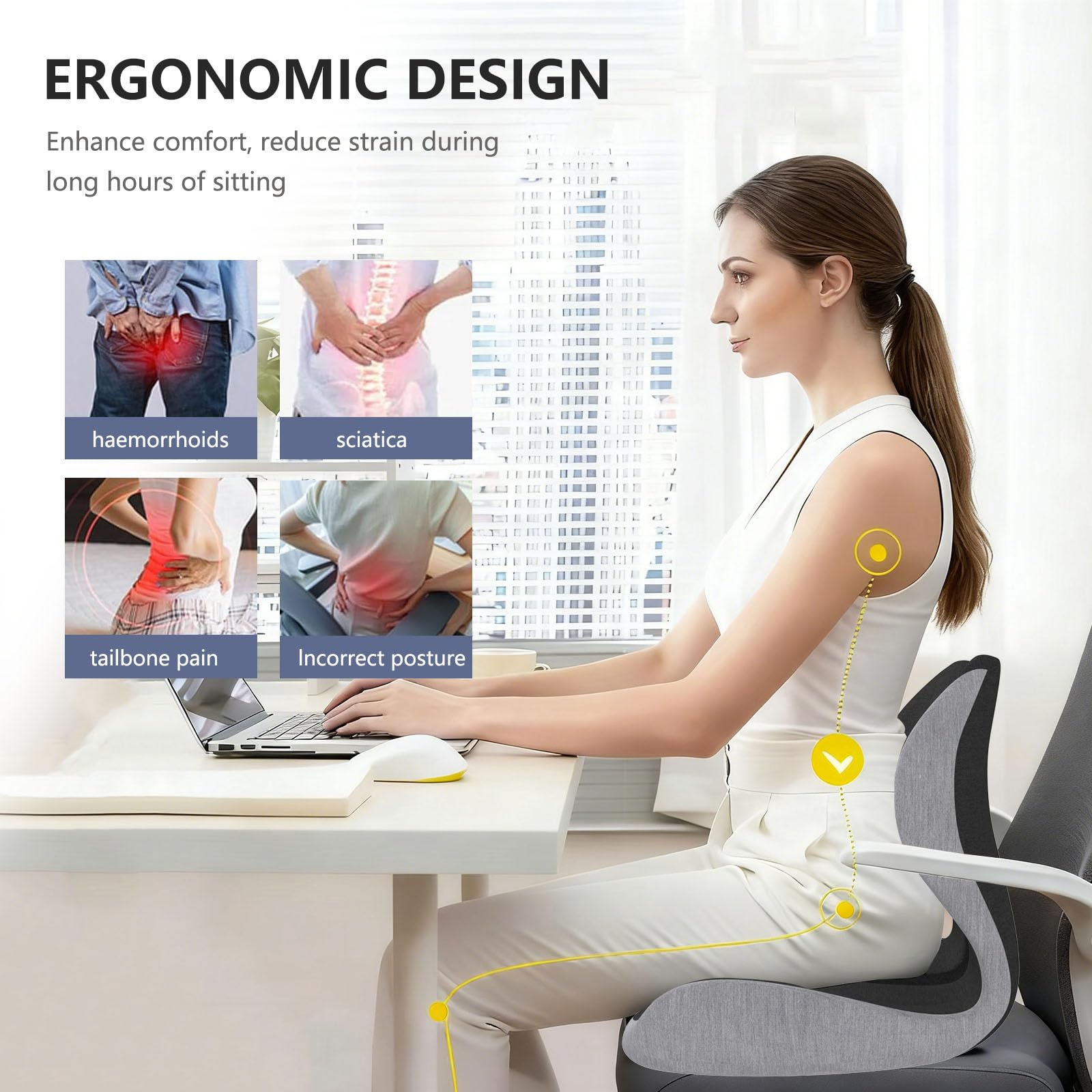 OUYFDG truck seat cushion promotes better posture during long trips