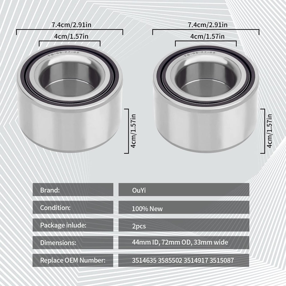 OuYi rear wheel bearing for Polaris Ranger 800 enhances stability and reliability