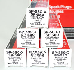 OverstockDirect OEM Iridium Spark Plugs 6-pack close-up showing premium OEM quality