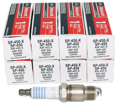 OverstockDirect SP450X spark plug in original OEM packaging for reliable installation