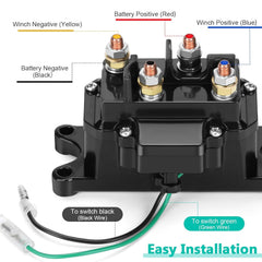 ovsor 12V 250A winch solenoid relay closeup housing highlights robust construction
