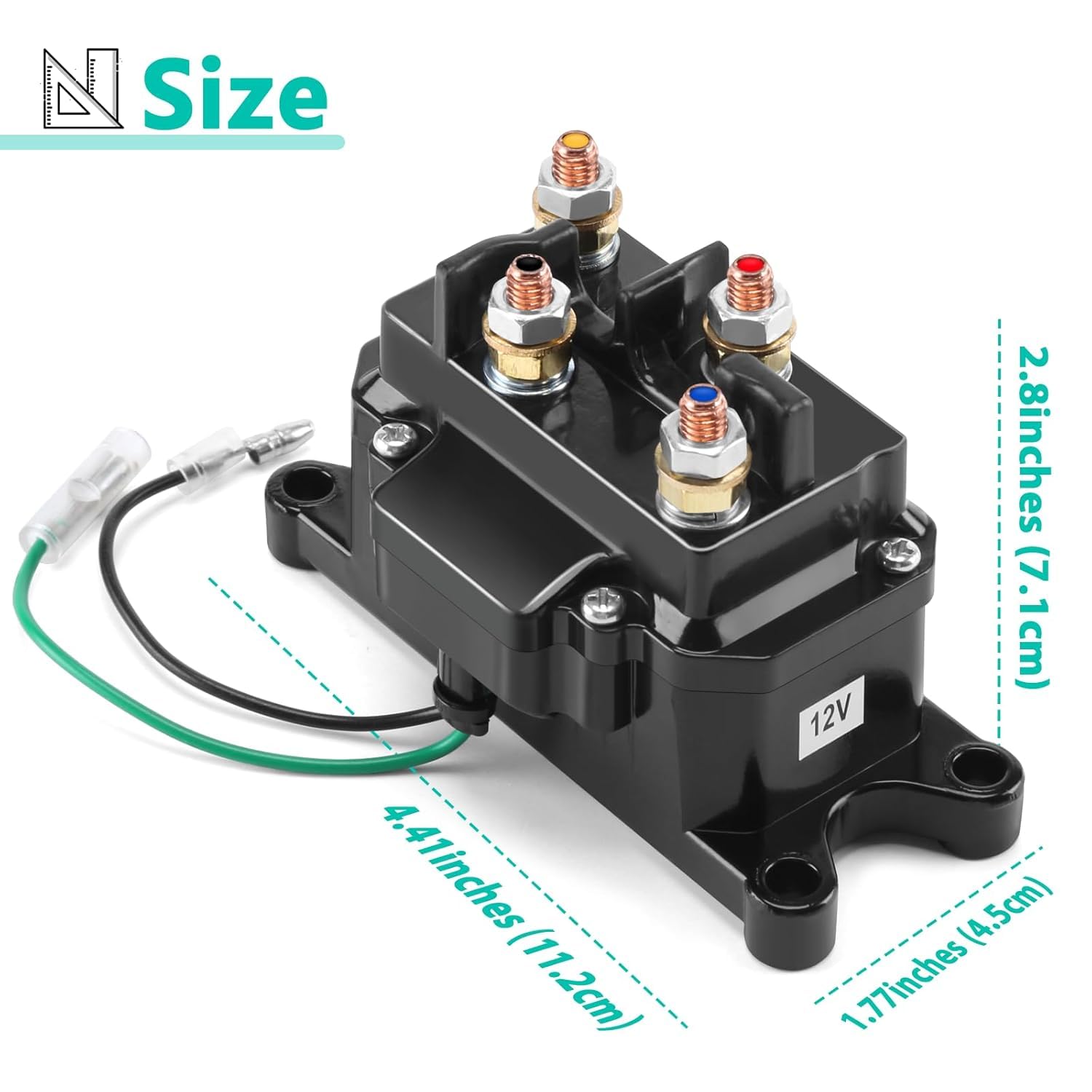 ovsor 12V 250A winch solenoid relay wiring diagram enables easy installation