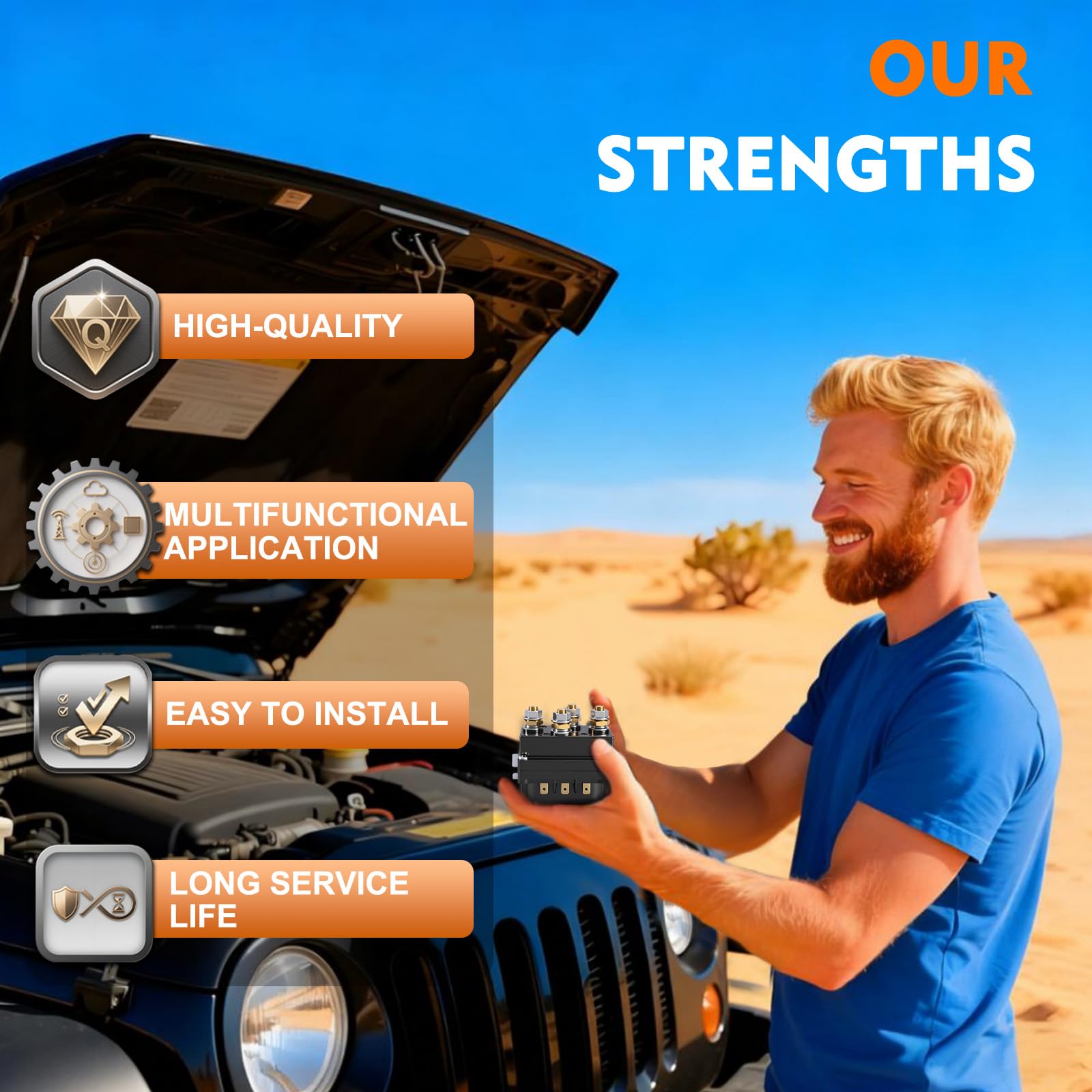 ovsor 12V 500A winch solenoid relay compatibility confirms broad model support.