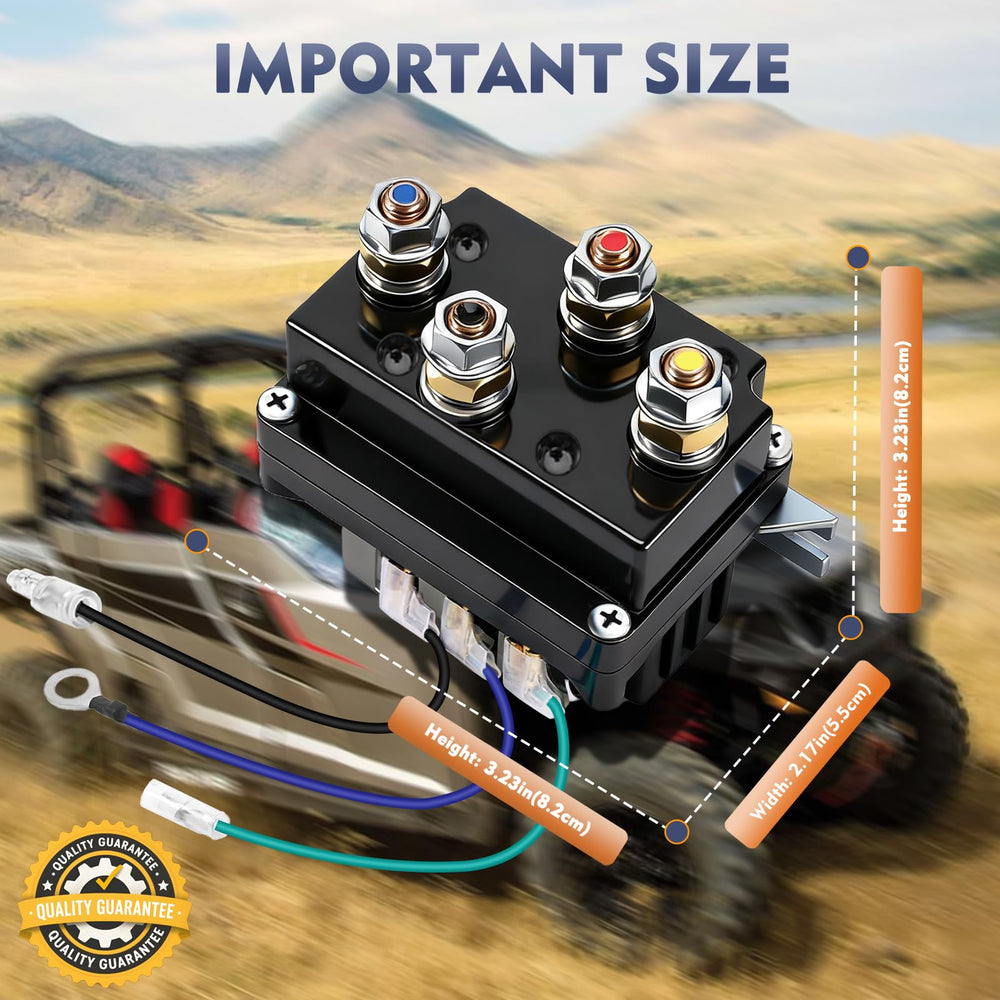 ovsor winch solenoid relay steel construction demonstrates strength for harsh environments.