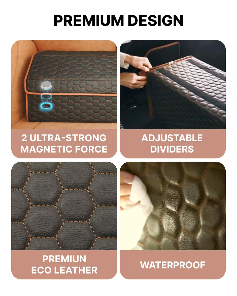 Owleys anti-slip strips keep gear steady during city driving or off-road routes.