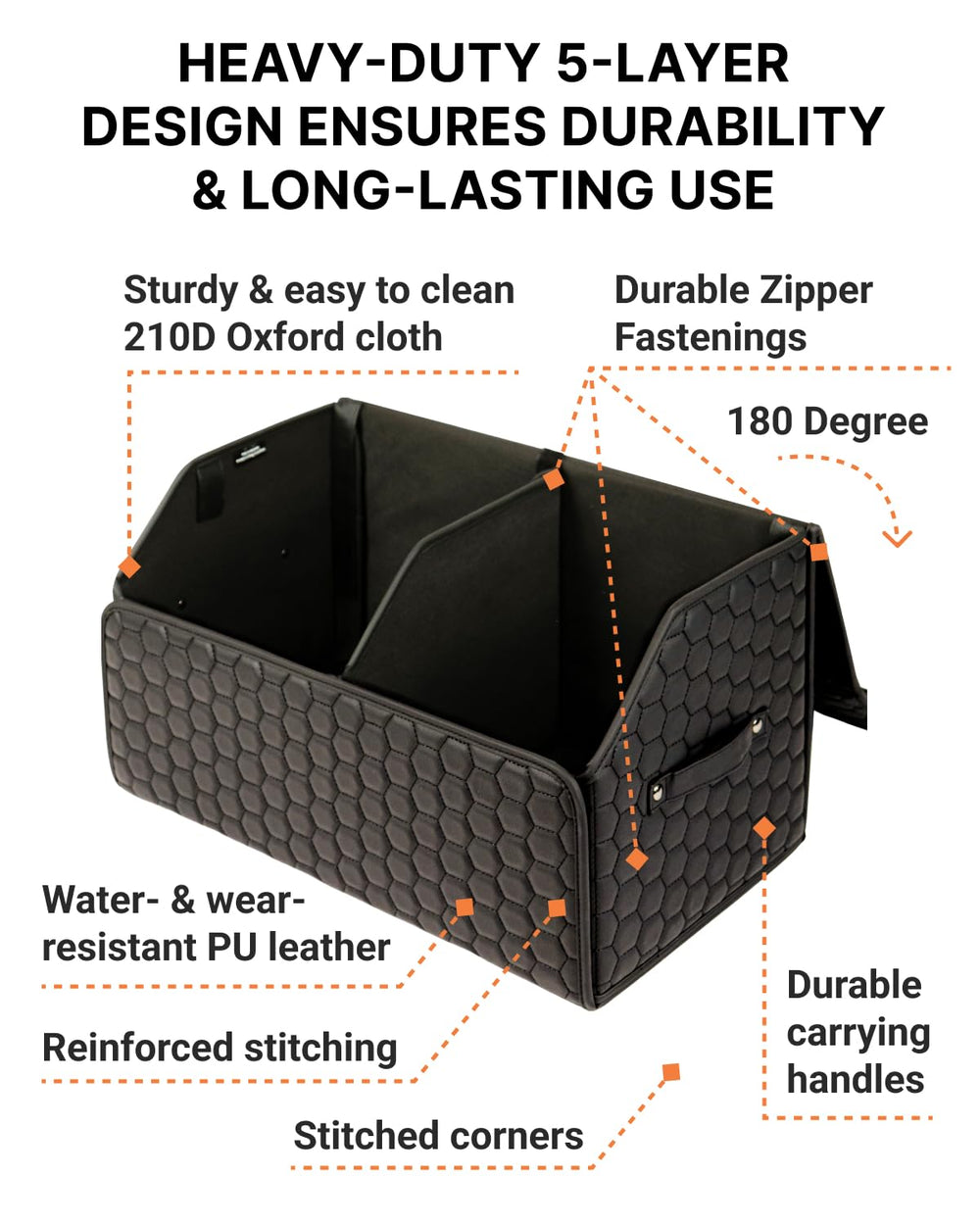 Owleys Trunk Organizer in use with groceries and gear to keep items organized.