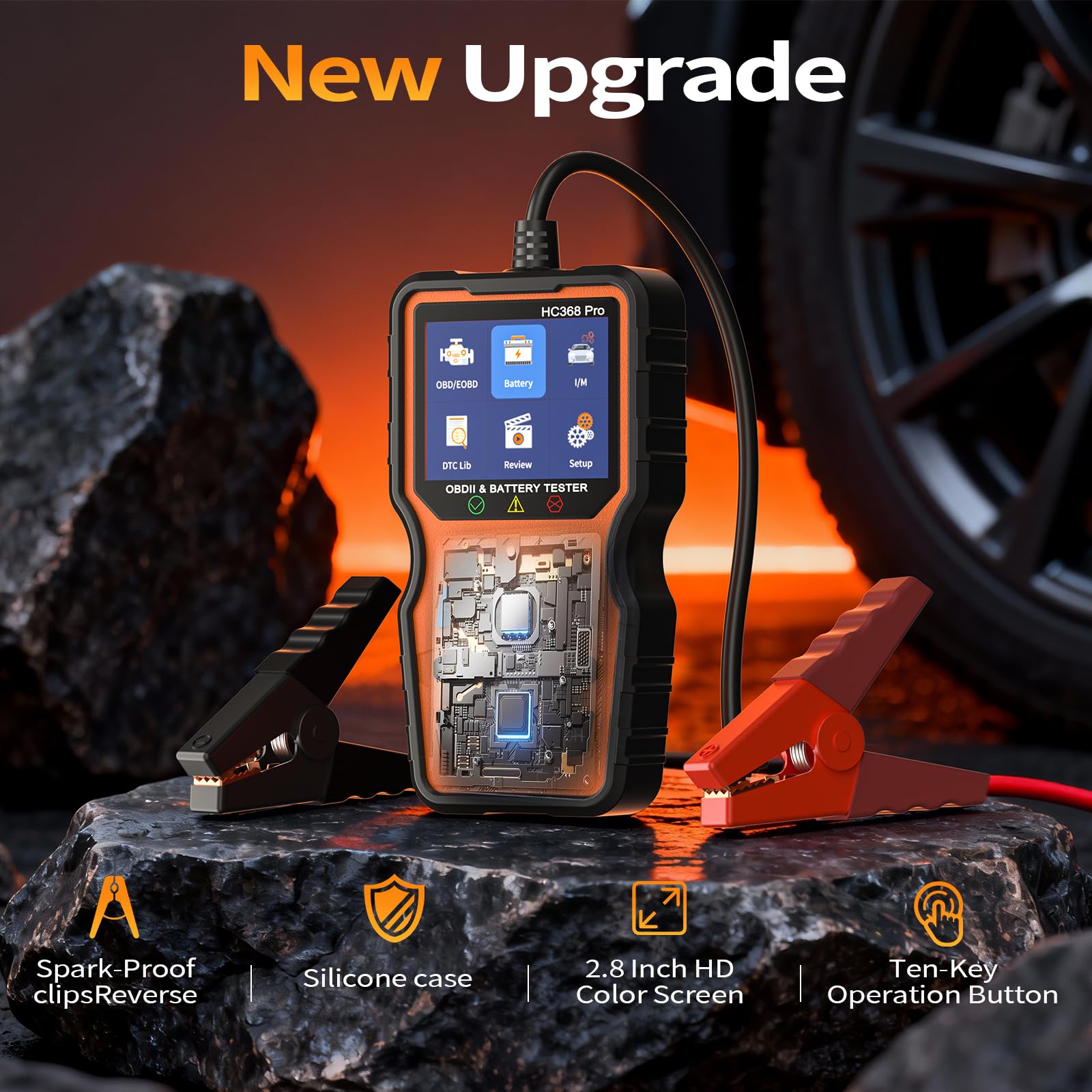 OWMSIC OBD2 Scanner in use on car shows intuitive interface.