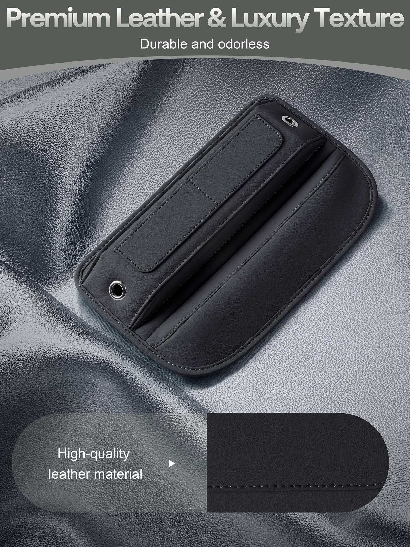 Owntow premium leather craftsmanship with precise stitching and sleek detail.