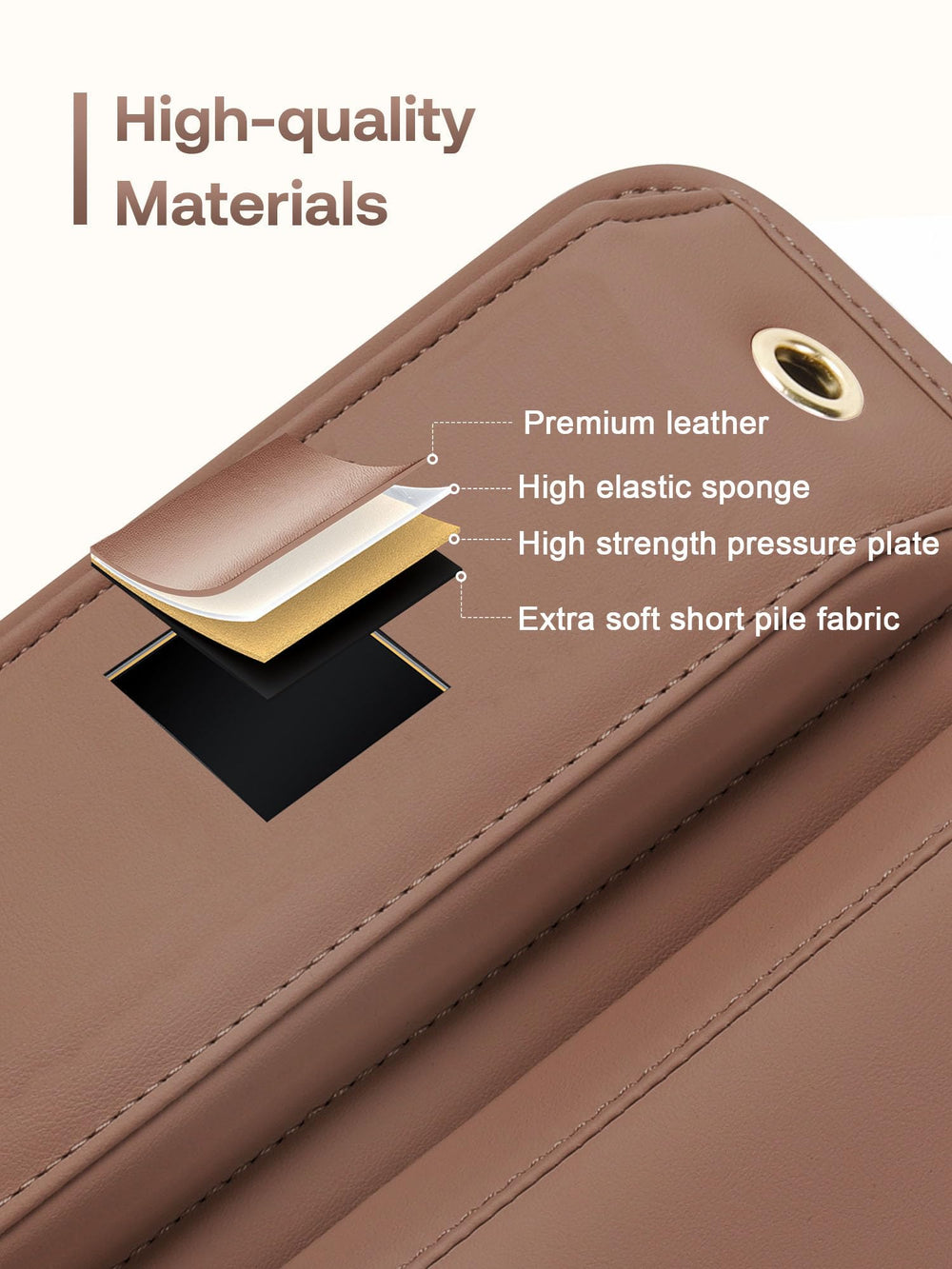 Reversible Owntow gap filler can install on driver or passenger side.