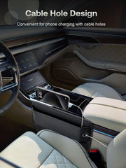 Owntow seat gap organizer provides compact storage for phone and cards.