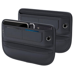Owntow universal leather gap filler in the front-seat gap for tidy storage.