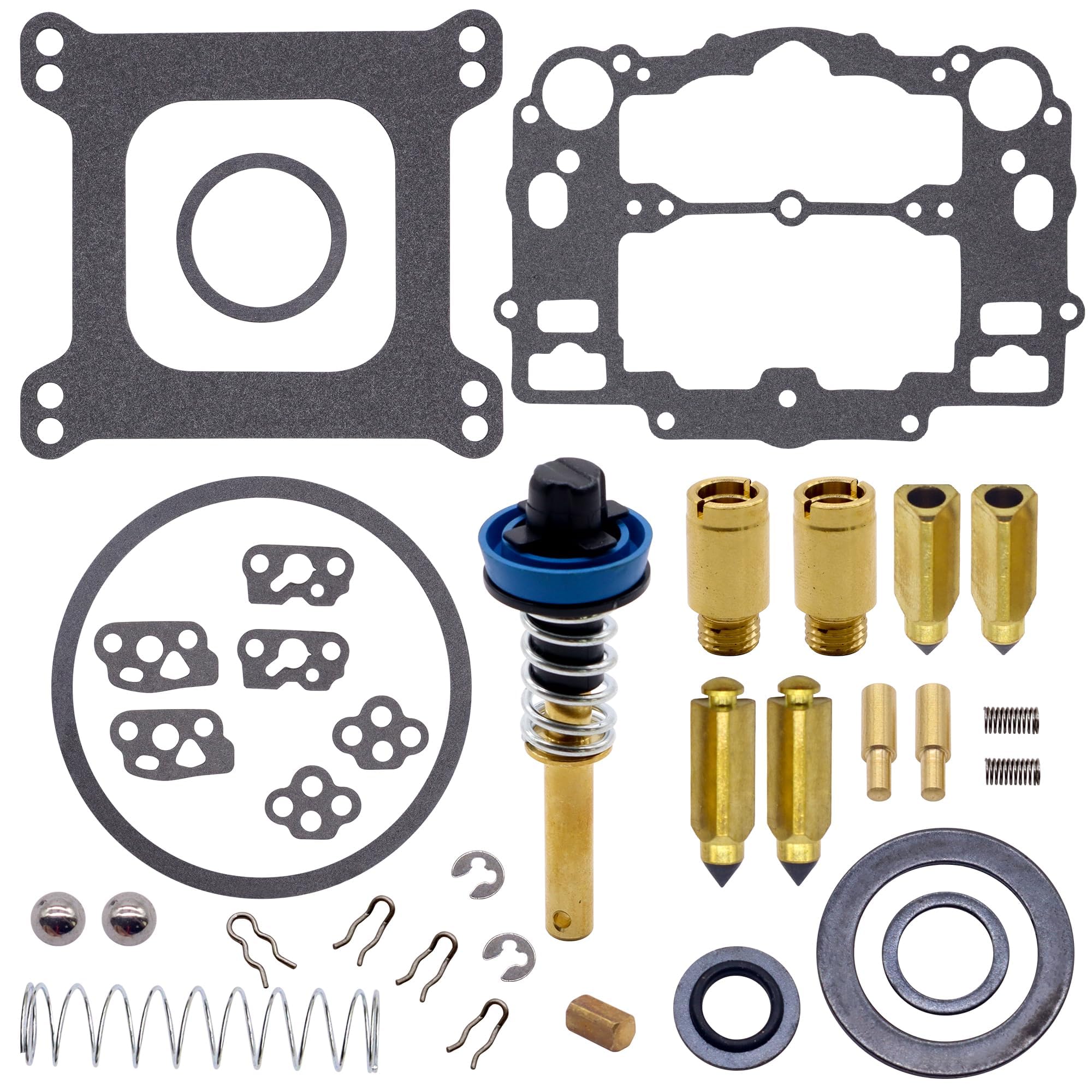 OXCANO carburetor rebuild kit packaging shows complete 34-piece set for quick replacement.