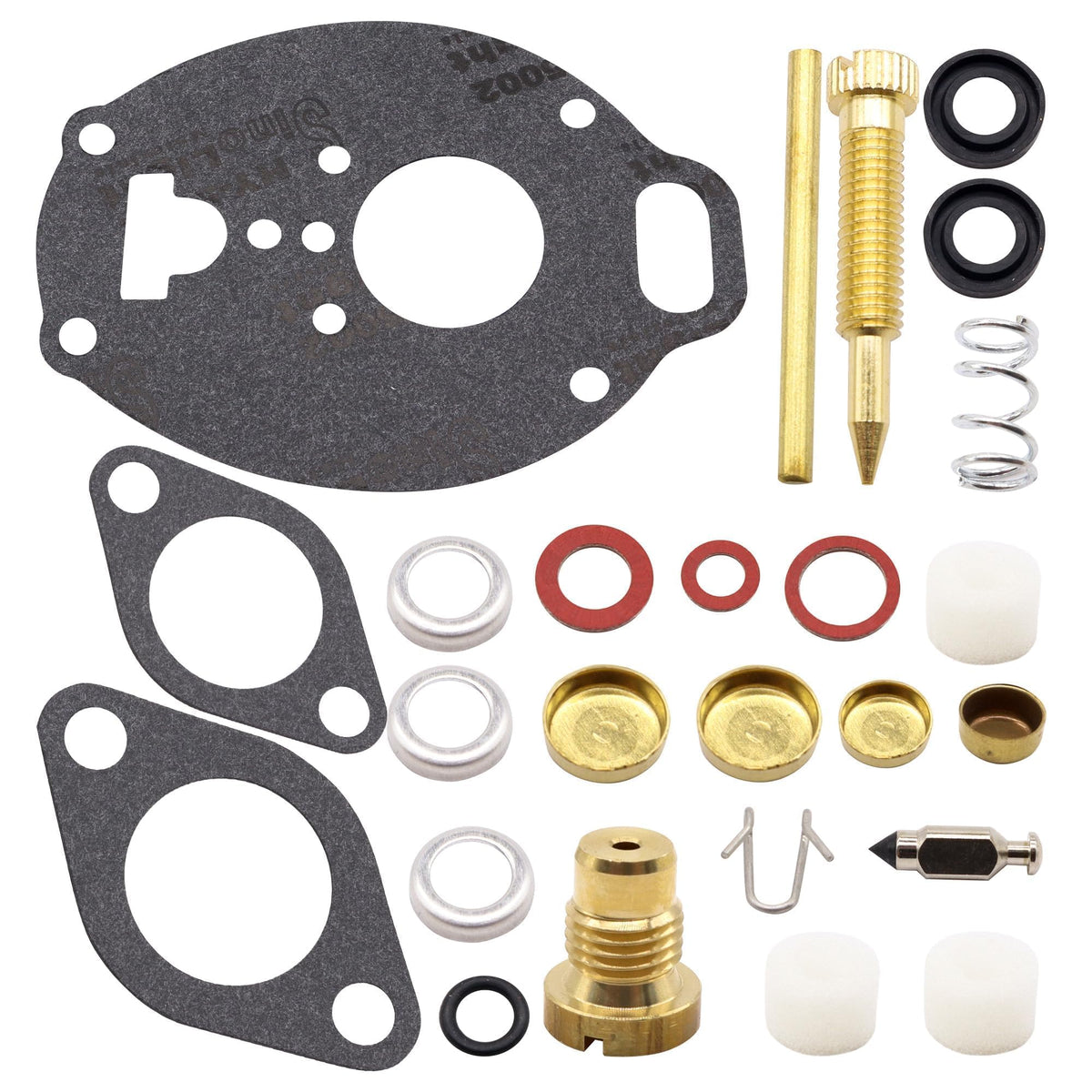 OXCANO K7515 carburetor repair kit closeup showing durable components for long-lasting performance.