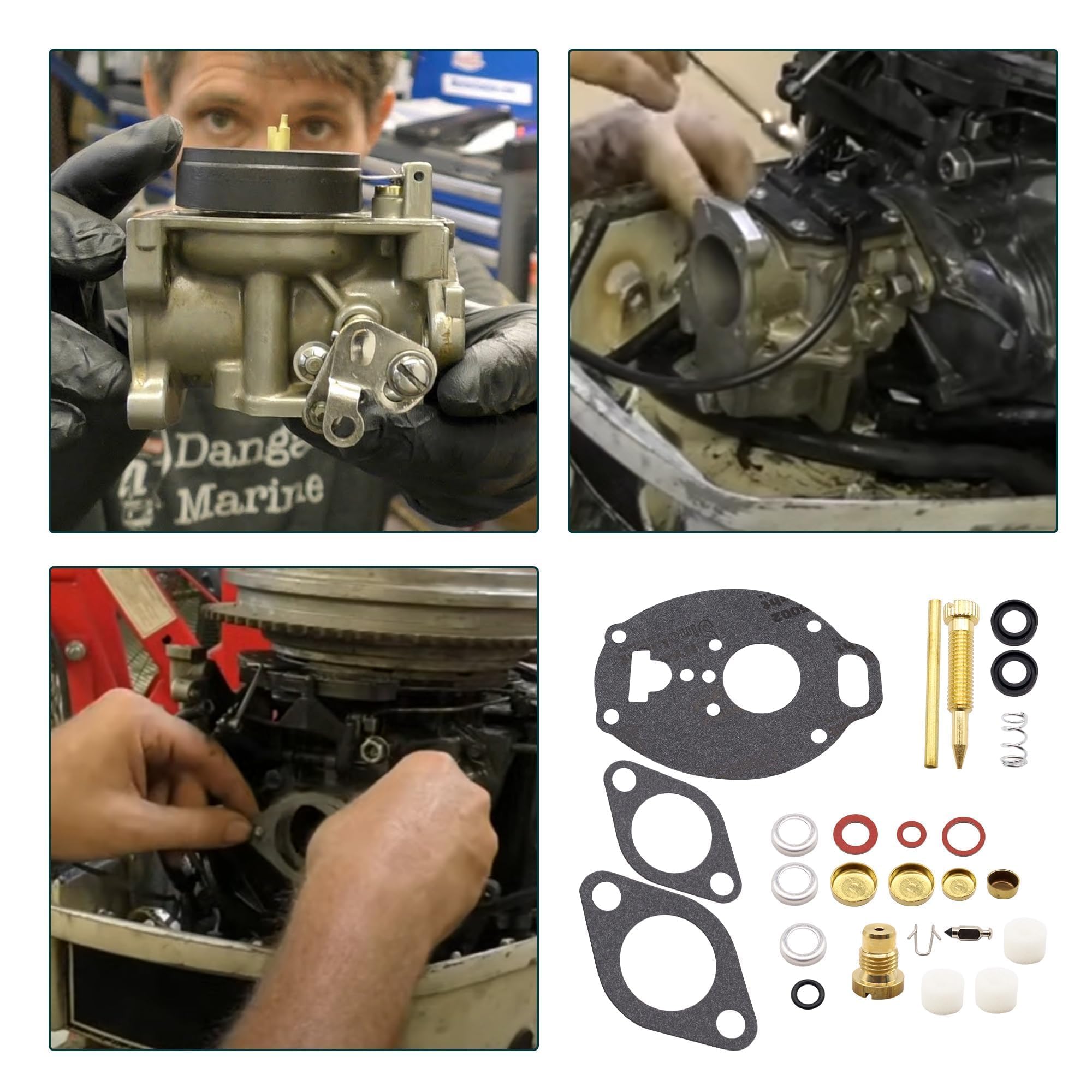 OXCANO K7515 carburetor repair kit in use demonstrates efficient field service.