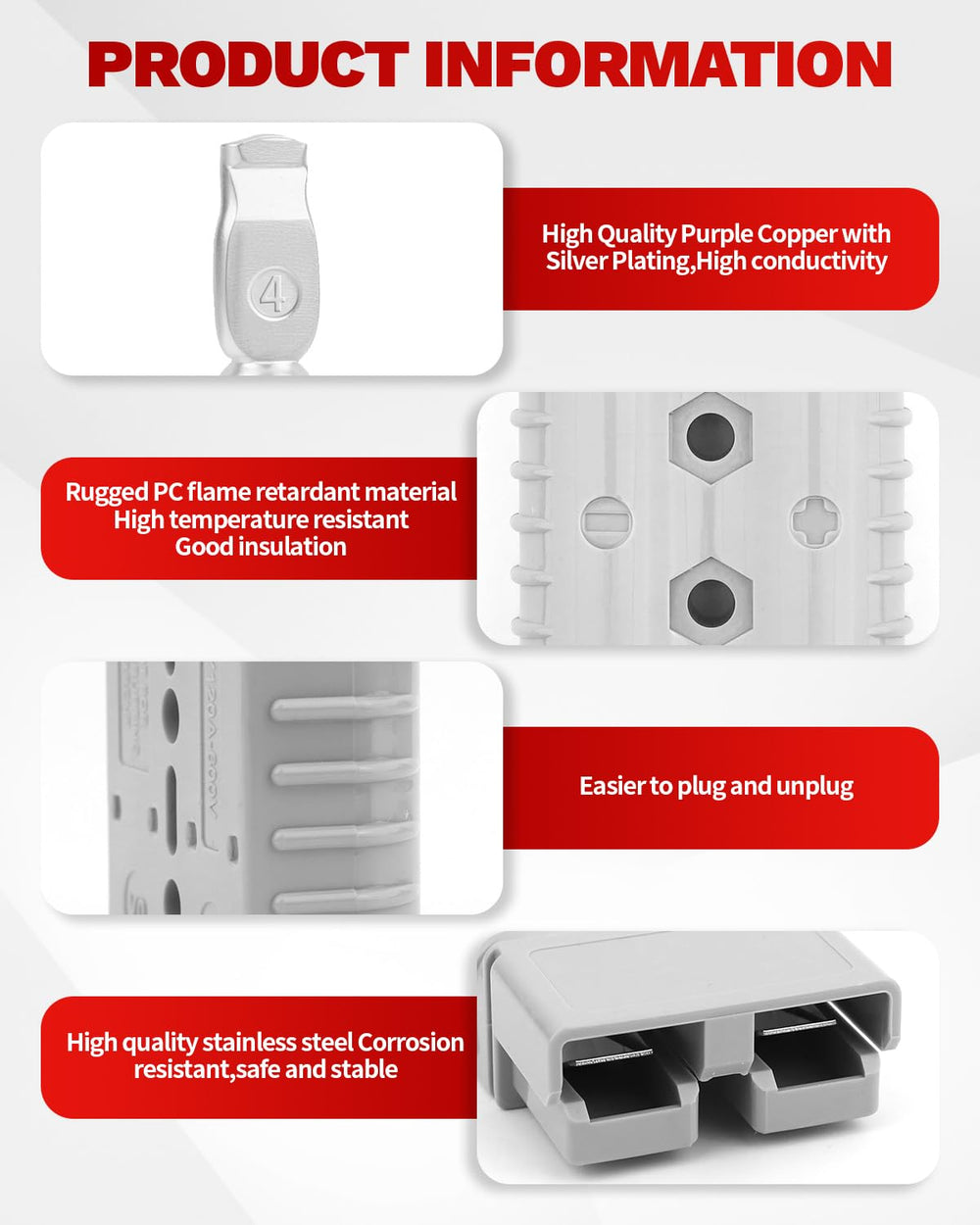 OXDFK silver-plated copper terminals provide high conductivity for stable performance.