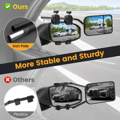 Oxerbog adjustable clip-on design fits most mirrors without drilling.