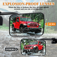 Oxerbog trailer mirrors for towing use ABS and glass for clear, durable visibility.
