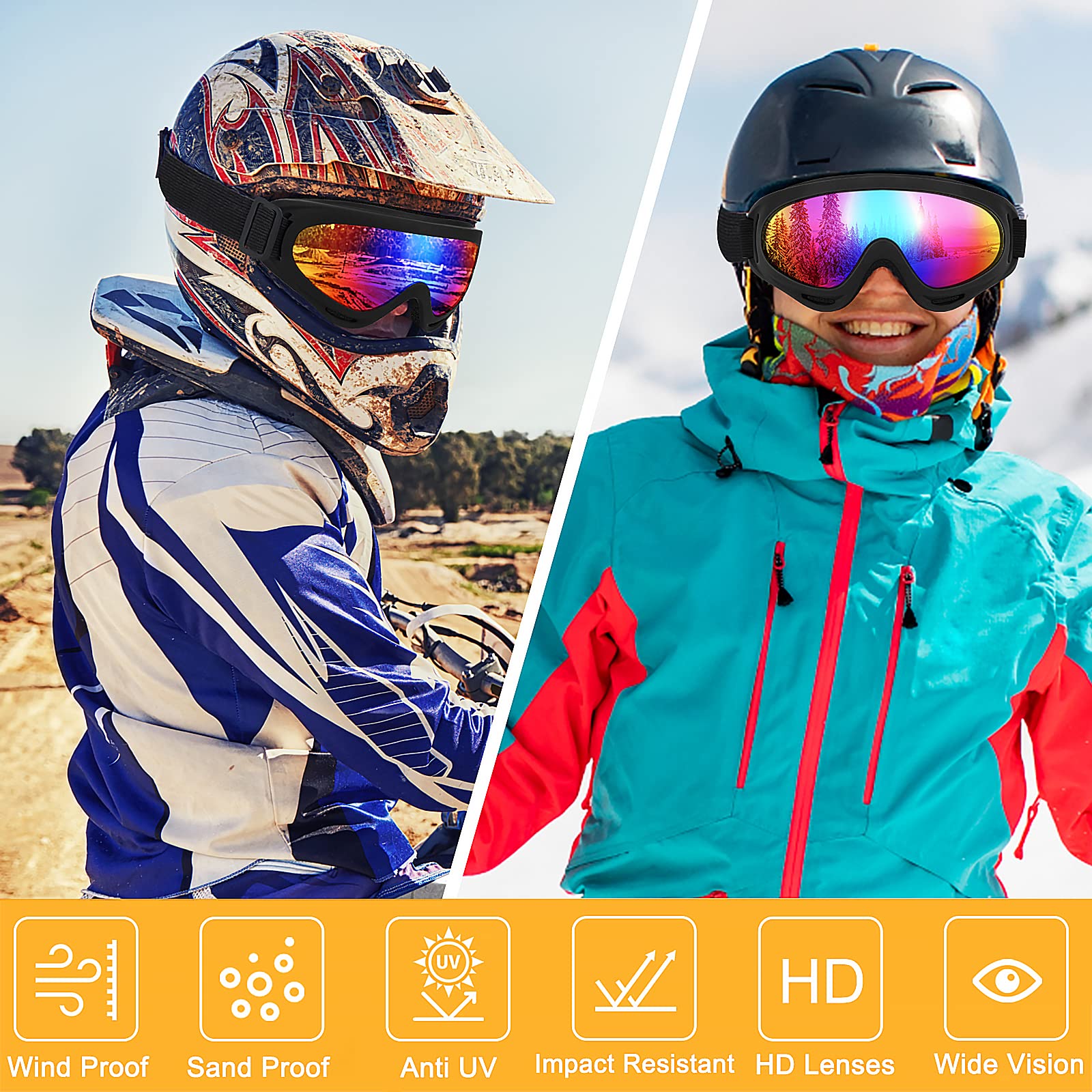 OXG goggles durable TPU frame withstands drops and impacts.