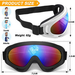 OXG goggles with anti-UV lenses protect eyes during sunny rides.