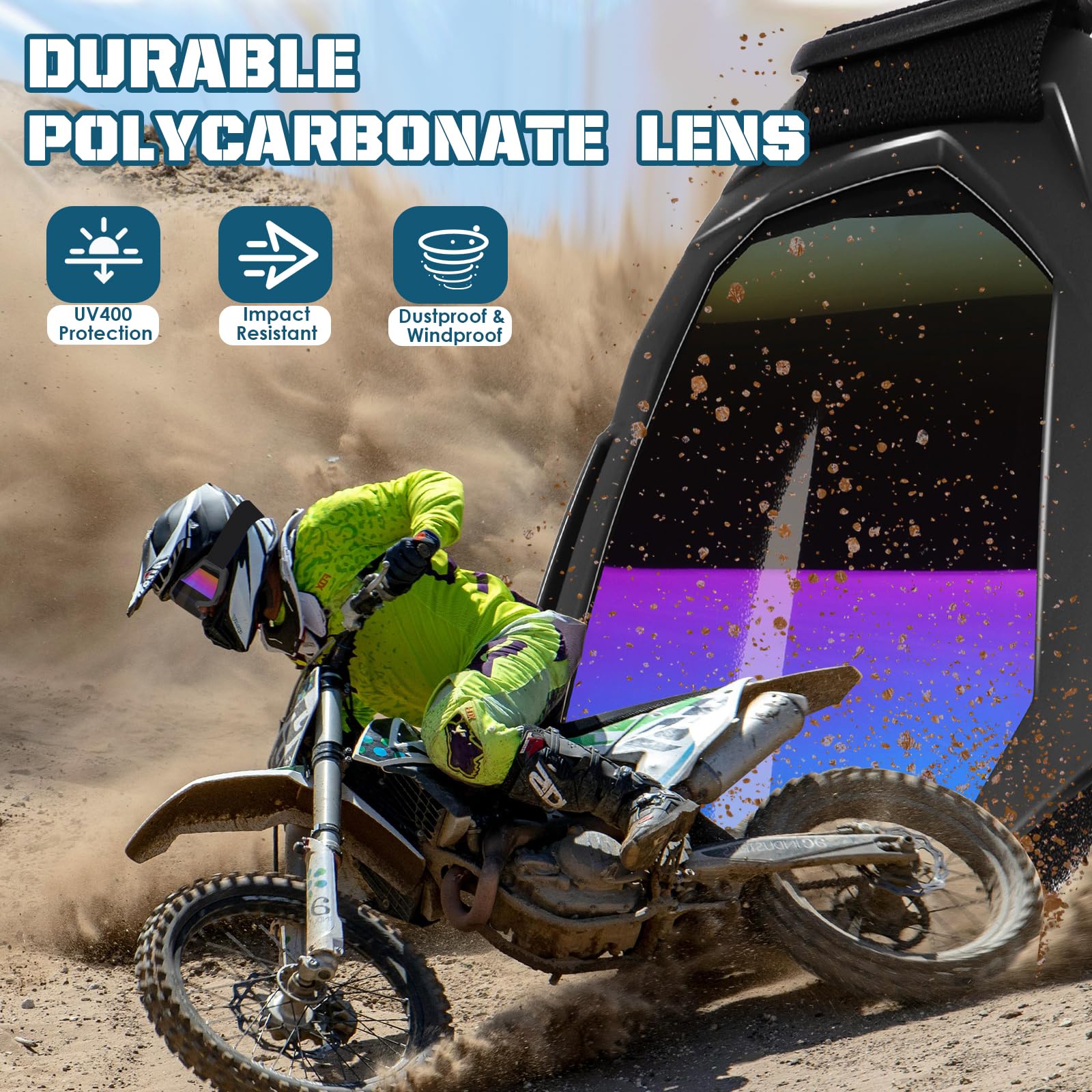 OXG goggles suited for dirt biking, skiing, snowboarding and more