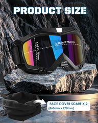 OXG goggles with adjustable strap for secure fit on various helmets.