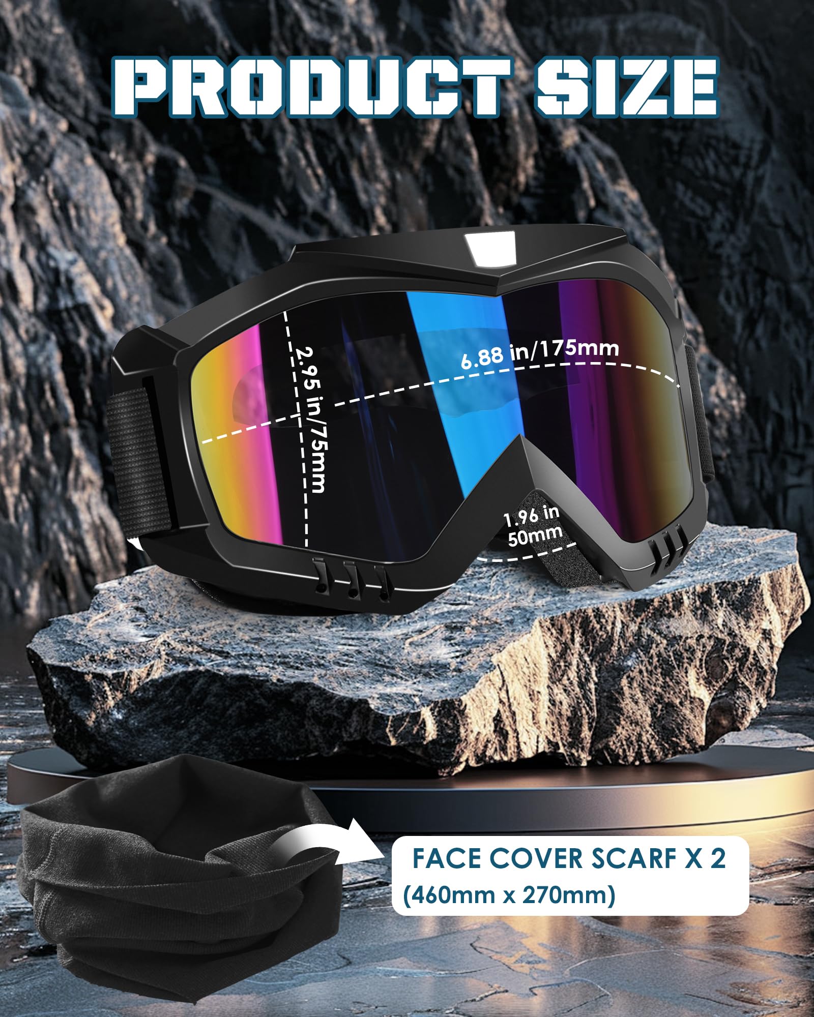 OXG motorcycle goggles UV400 dustproof lens protects eyes from sun and dust during off-road
